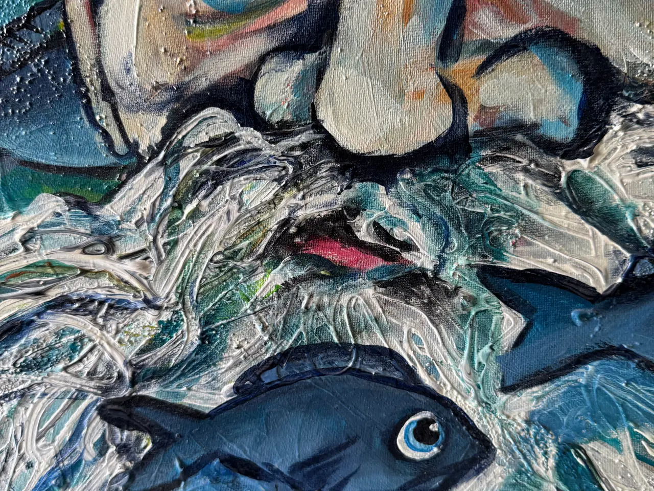 Billede 4 - Maleri af Inger Hess Ekmann – “Neptuns Tun"