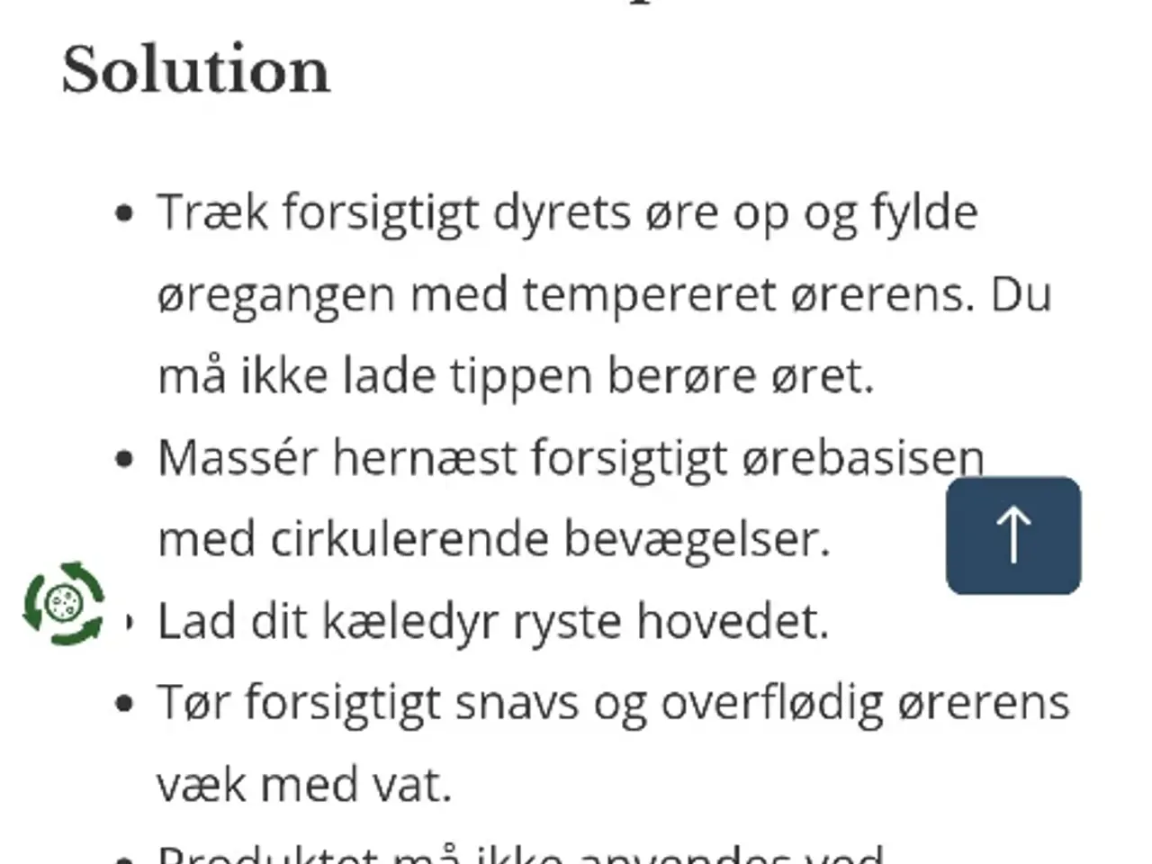 Billede 2 - Aptus Ear Care Solution ørerens til hund og kat.