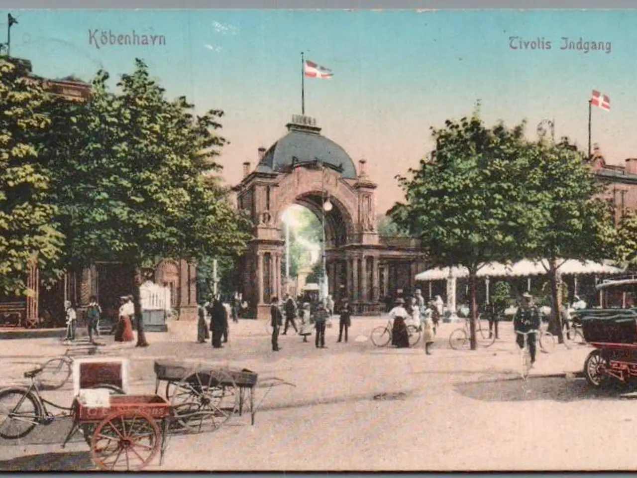 Billede 1 - København - Tivolis Indgang - Postkort - Brugt