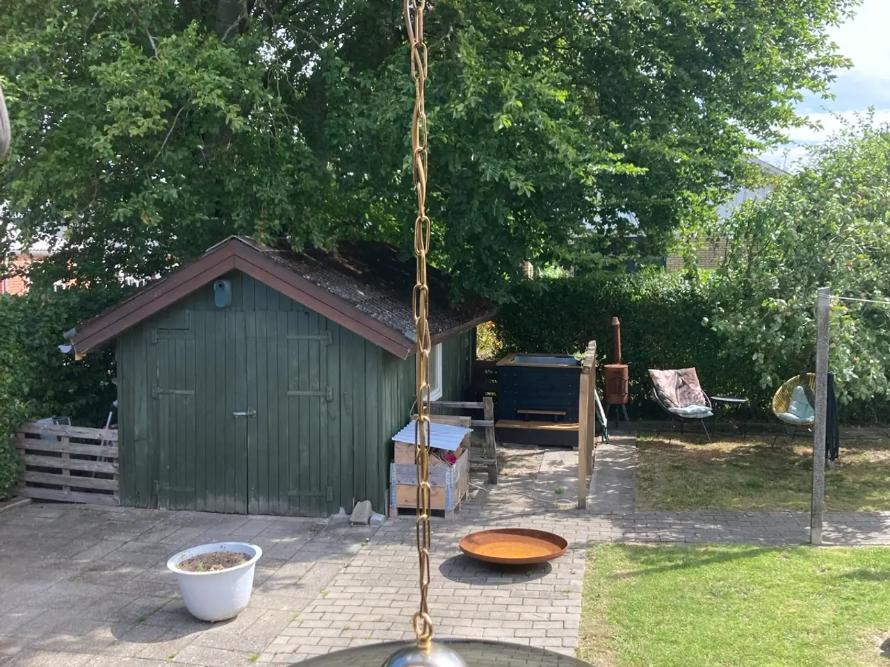 Billede 3 - Loftslampe i messing look
