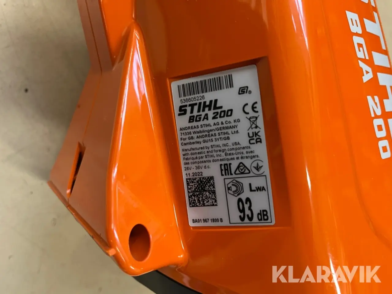 Billede 8 - Løvblæser STIHL BGA 200 batteridrevet