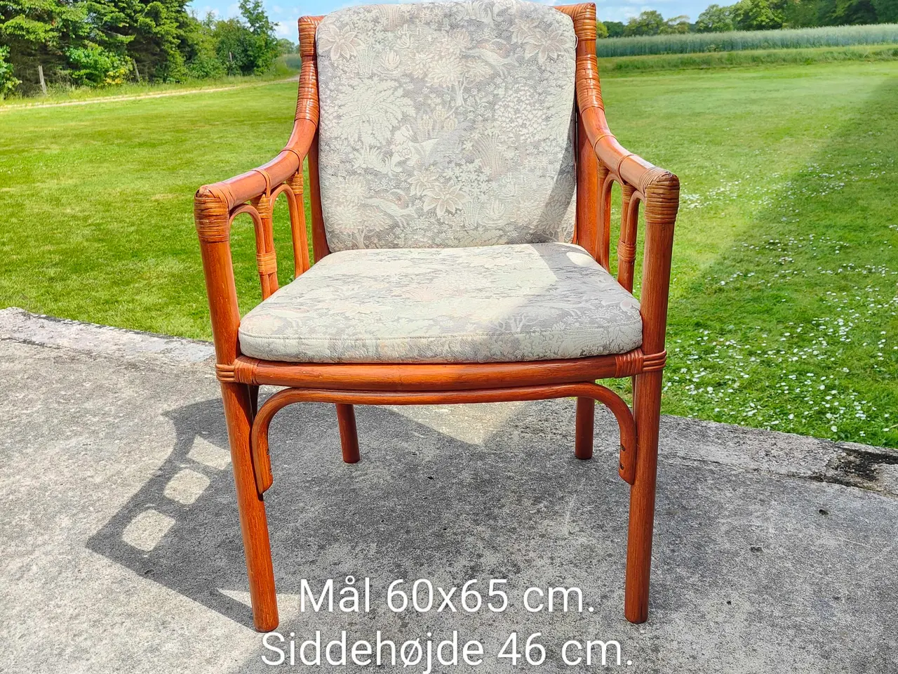 Billede 8 - 2 stk rødbrune bambus spisebords stole