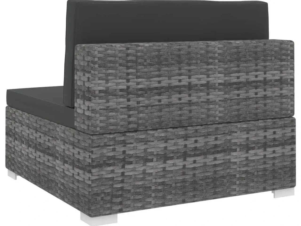 Billede 4 - Midtersæde til havesofa med hynder i polyrattan - grå