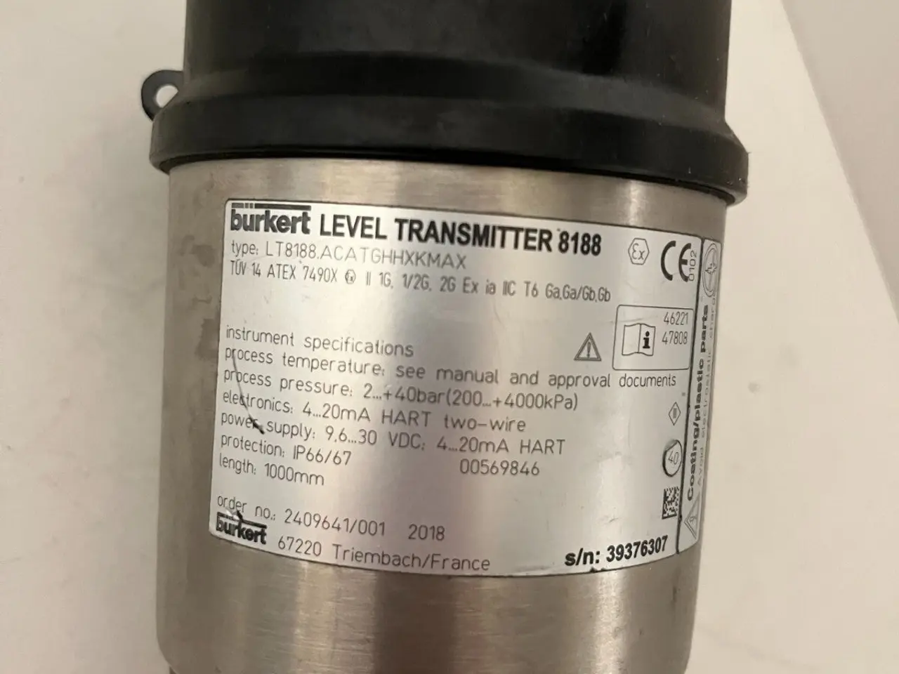 Billede 5 - Bürkert 8188 Level Transmitter Guided Radar 4-20mA