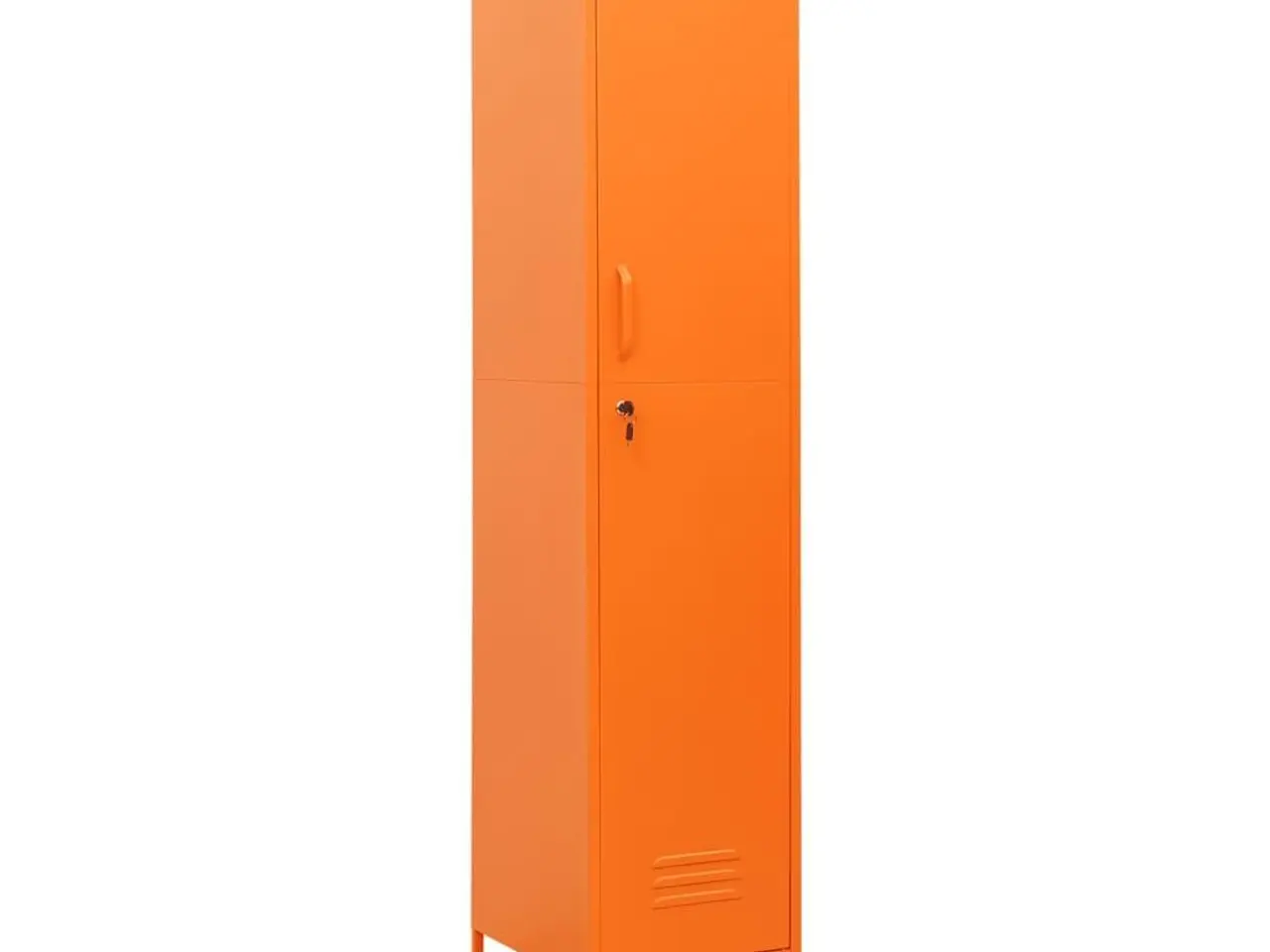 Billede 2 - Skab i stål - 35 × 46 × 180 cm, orange opbevaringsskab med lås