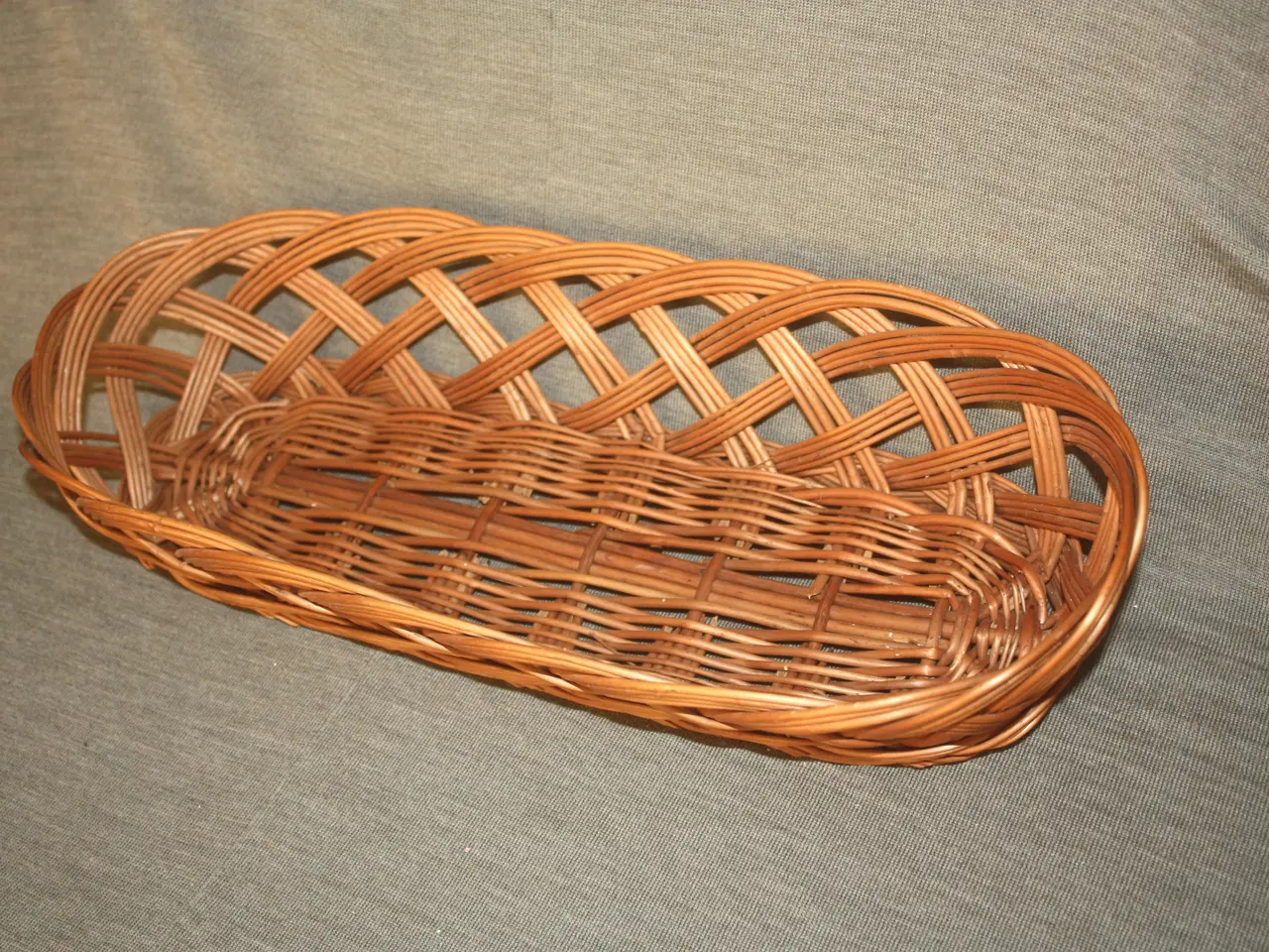 Billede 3 - Flettet brødbakke / kurv 38,5 cm x 16 cm