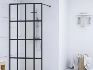 Bruseafskærmning 90x195 cm hærdet glas klart