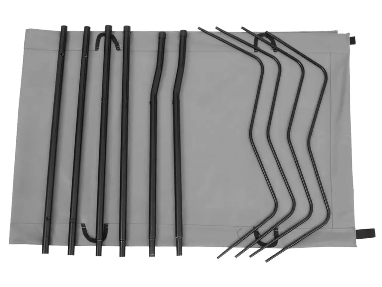 Billede 4 - Campingsenge 2 stk. 180 x 60 x 19 cm - grå