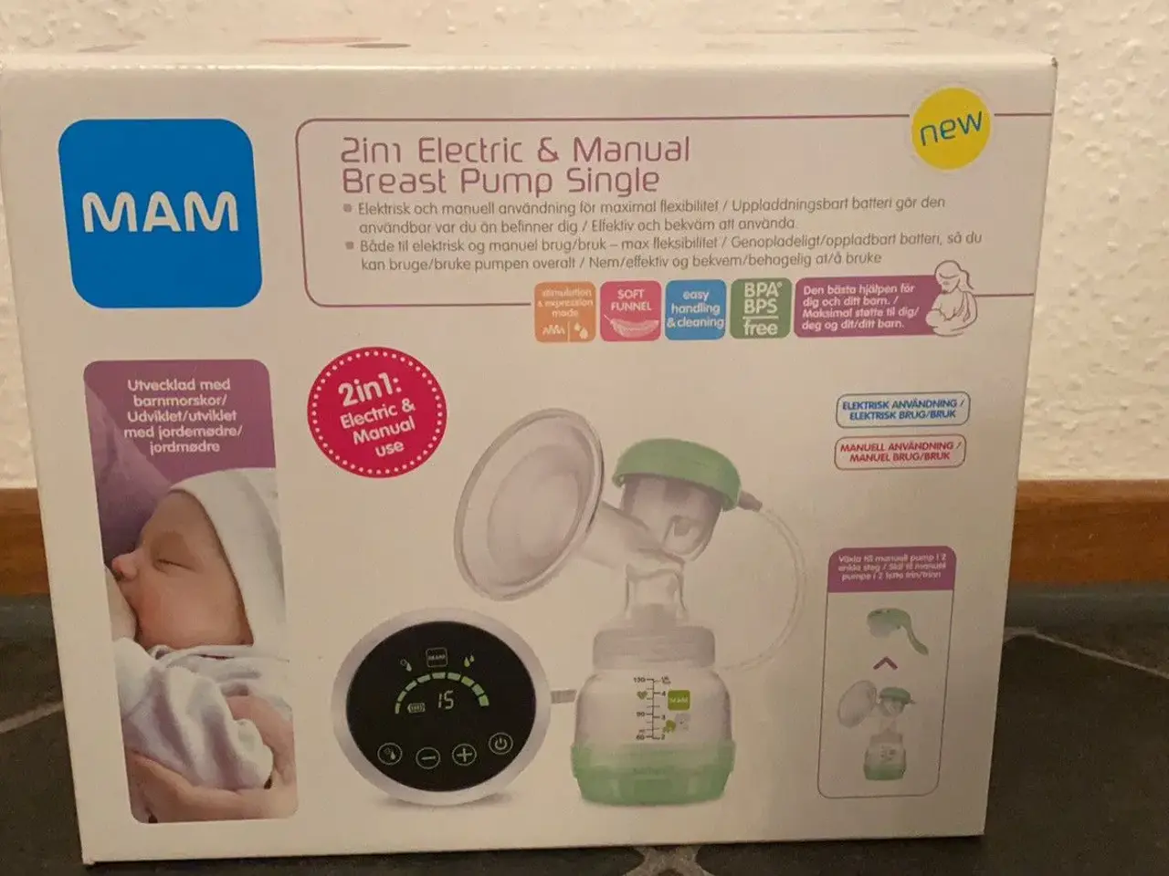 Billede 1 - Elektrisk og manuel brystpumpe 