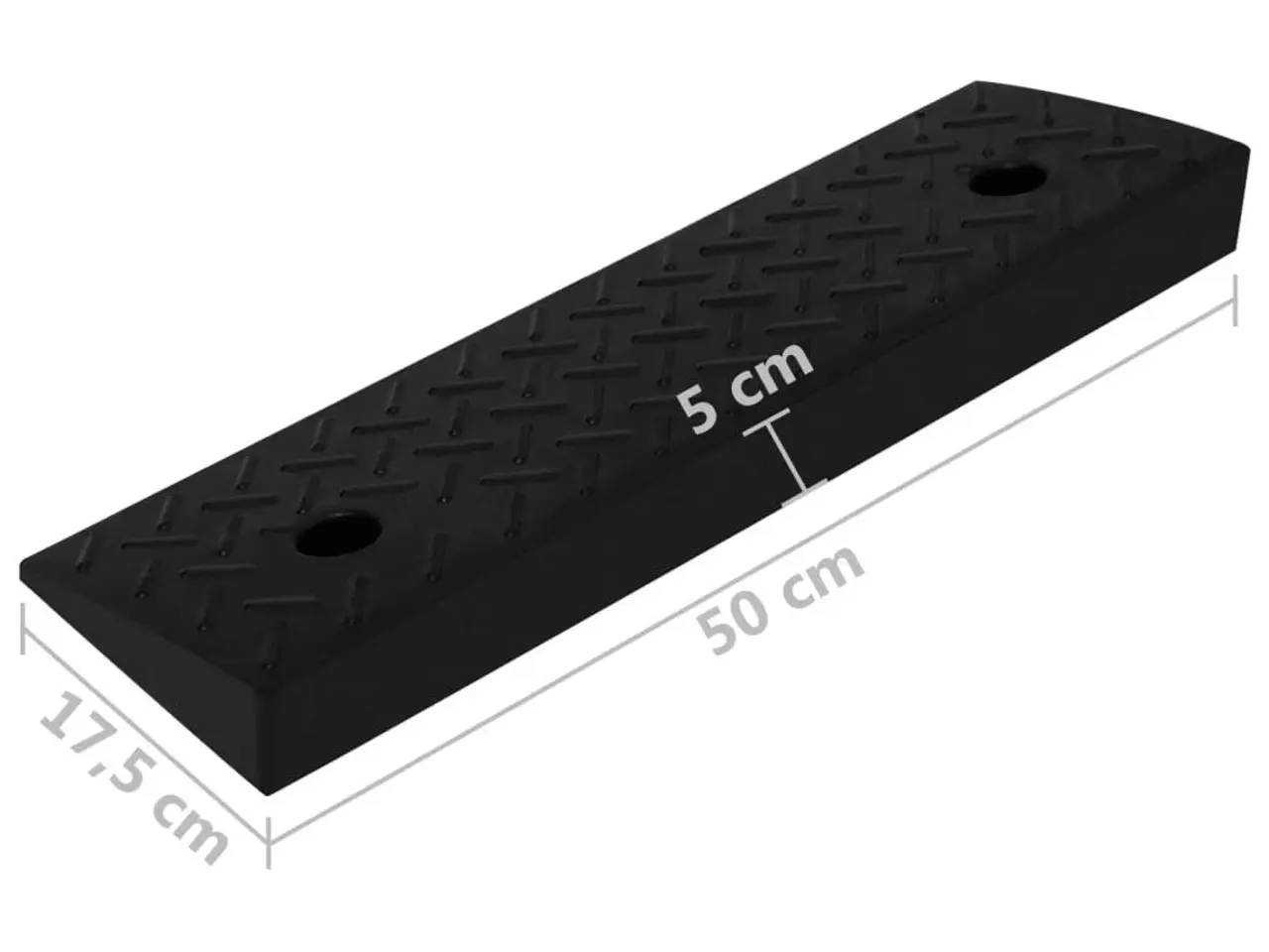 Billede 10 - Kantstensramper - 2 stk. gummi 50 × 17,5 × 5 cm, sort