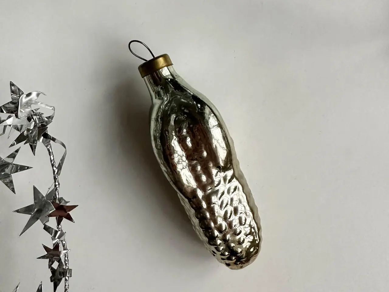 Billede 3 - Vintage julekugle, sølvmajs