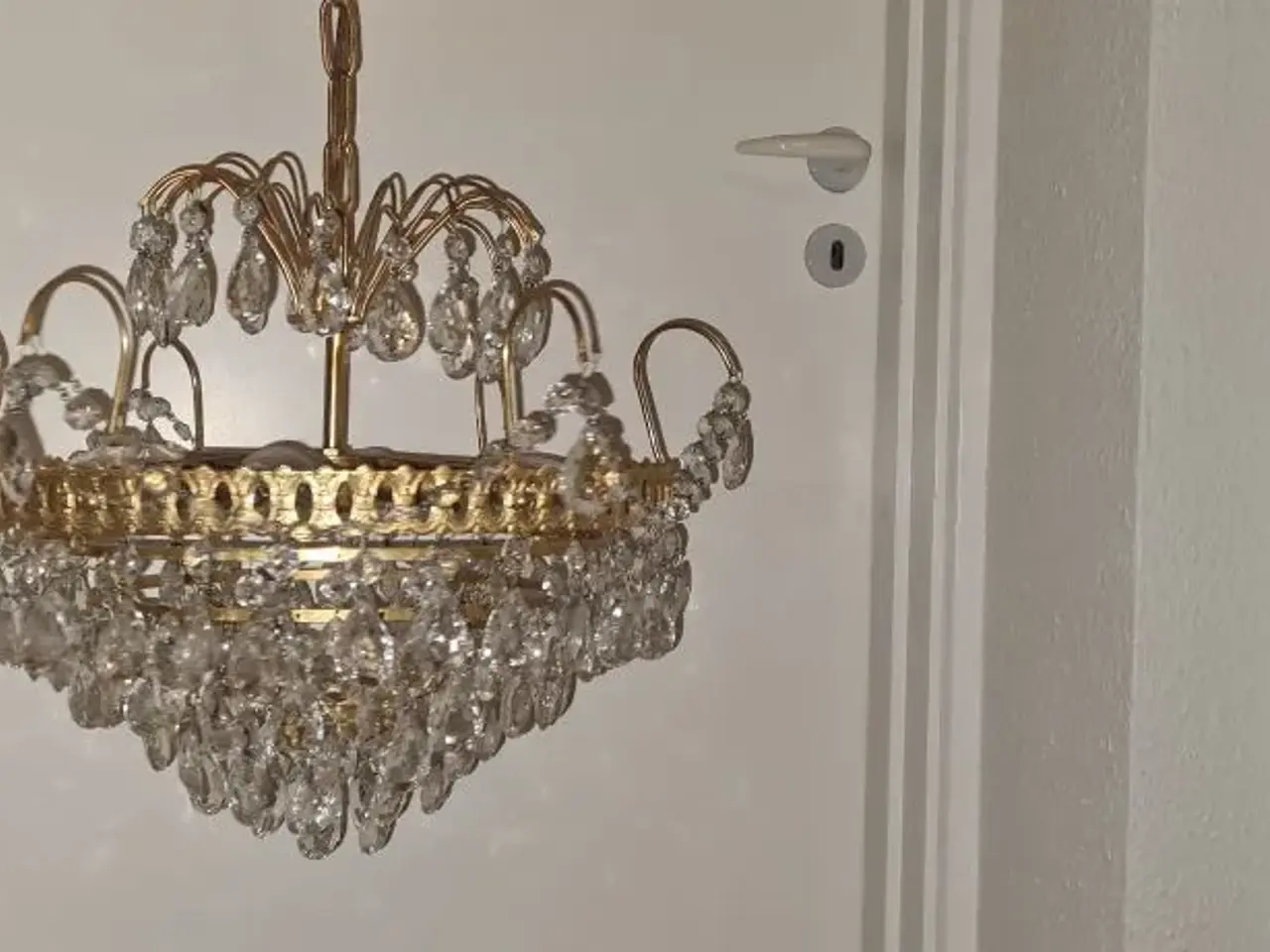 Billede 1 - Flot krystal lampe