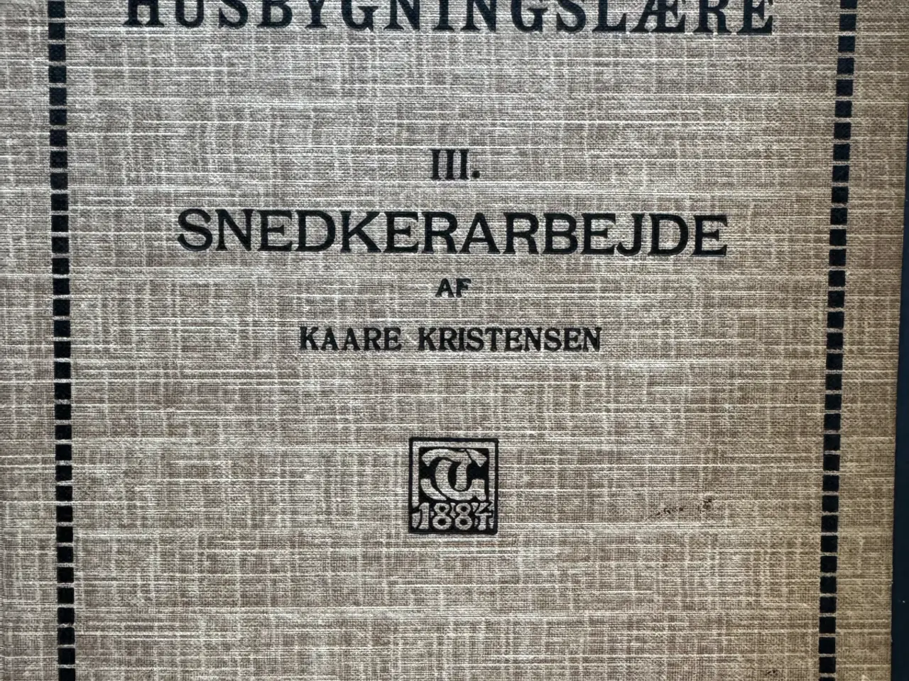 Billede 1 - 1928 - HUSBYGNINGSLÆRE - III. SNEDKERARBEJDE