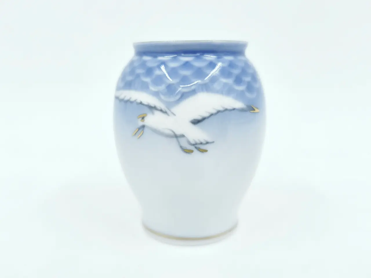 Billede 1 - Mågestel Vase nr. 208 Med Guldkant 1 sortering