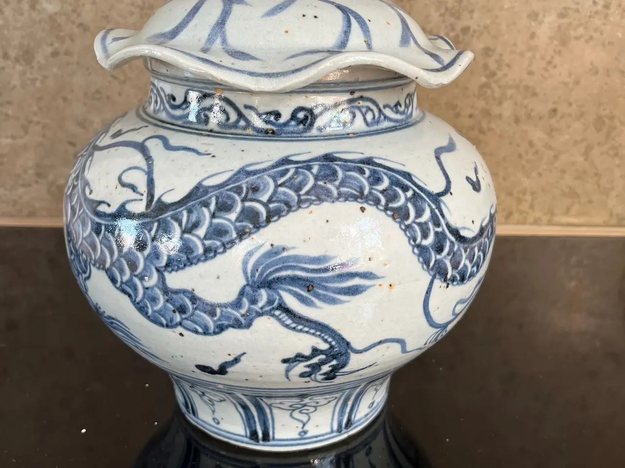 Billede 1 - Kinesisk porcelæns krukke