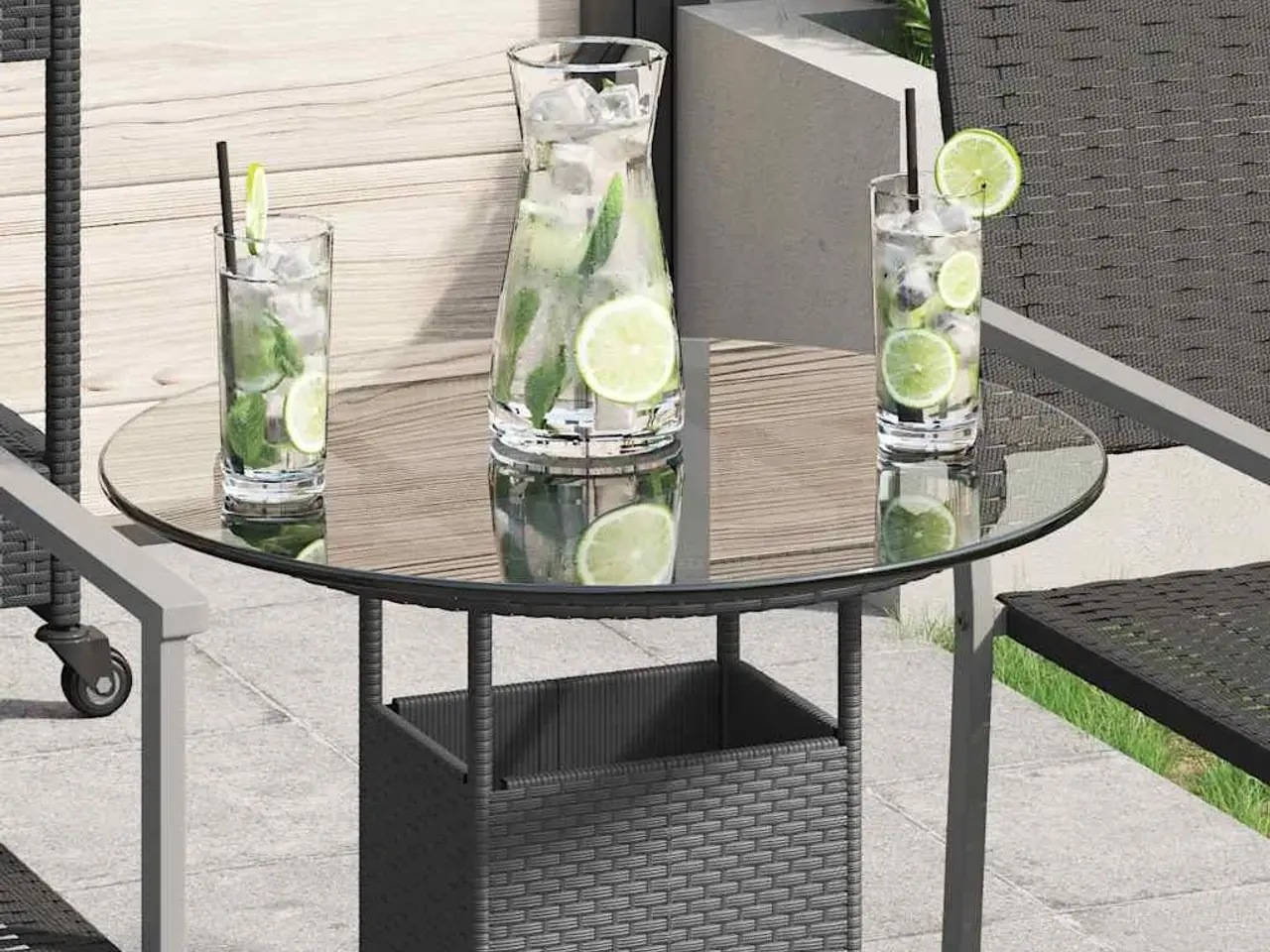 Billede 1 - Rund bordplade i hærdet glas 50 cm - transparent