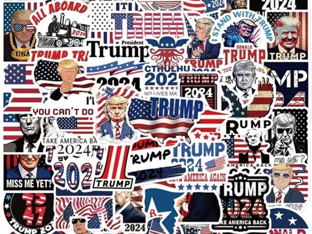 Billede 5 - Trump MAGA luksus kasket, flag, medalje mv