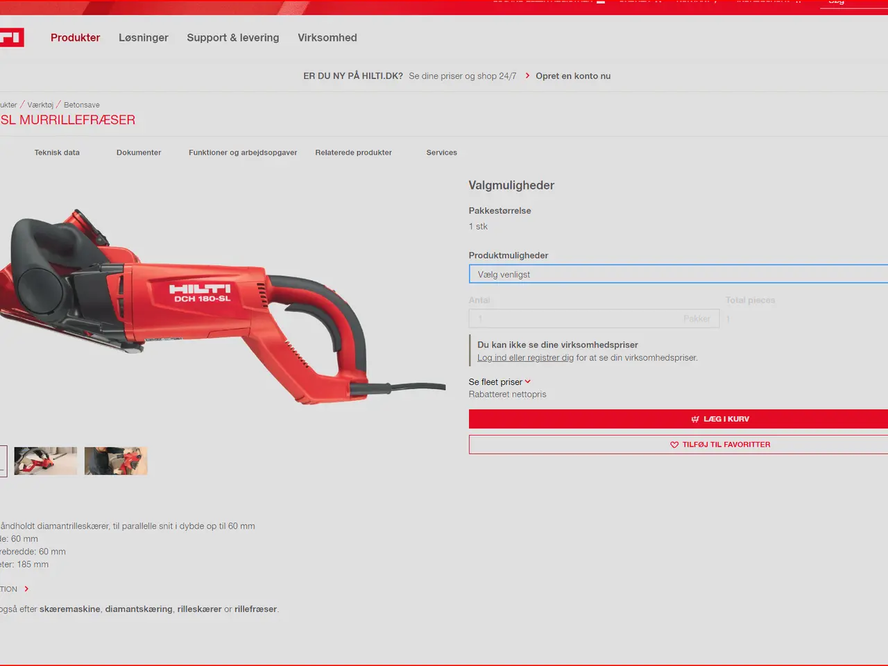 Billede 6 - Hilti DCH 180-SL rillefræser