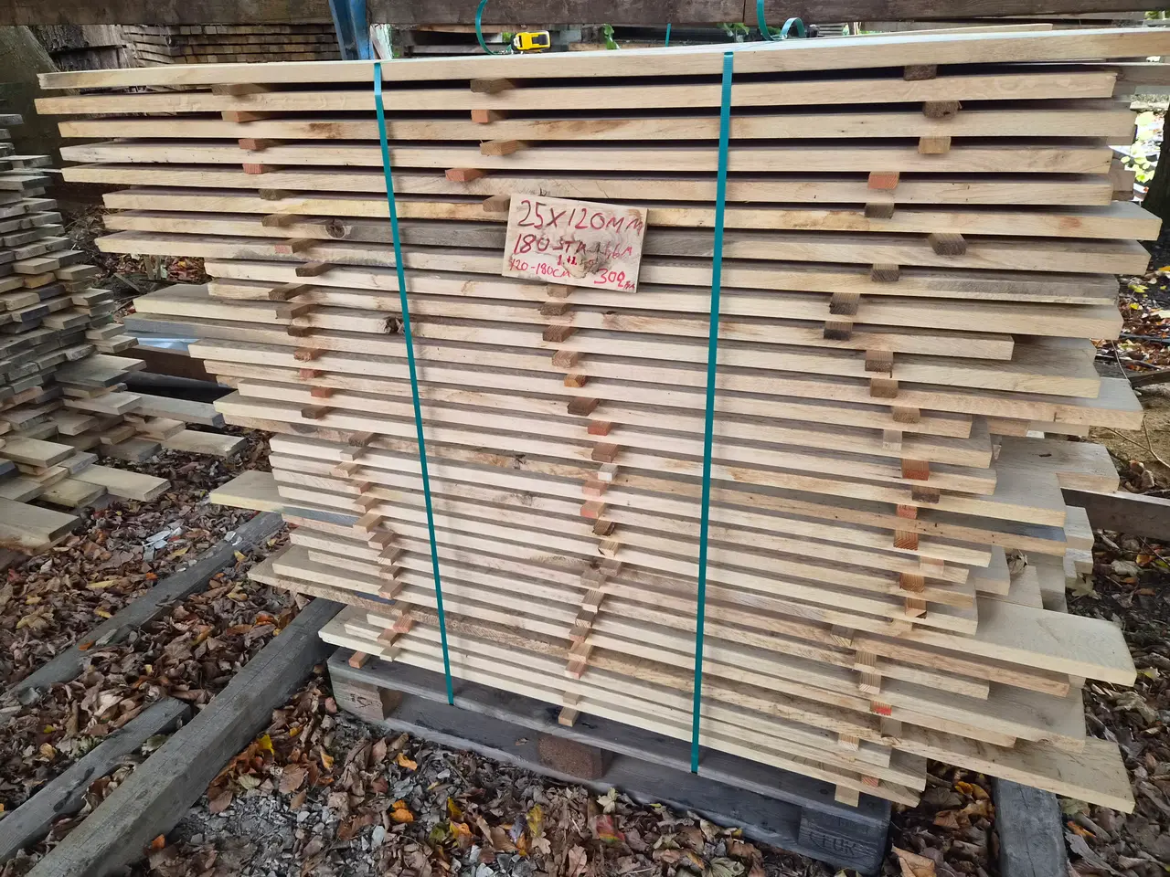 Billede 1 - Terrassebrædder 25 x 120mm - naturtørret egetræ