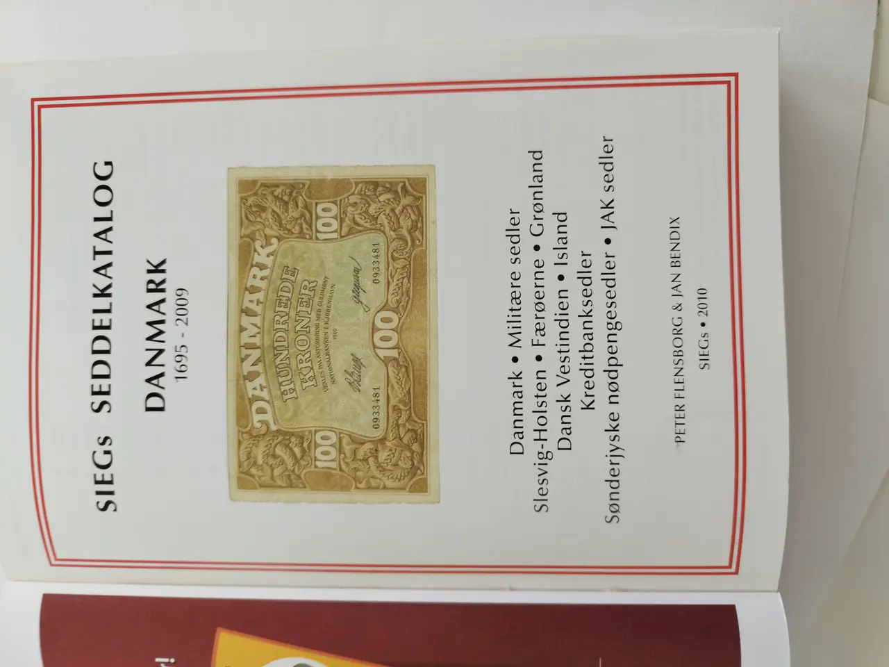 Billede 3 - Siegs Seddelkatalog Danmark 1695-2009