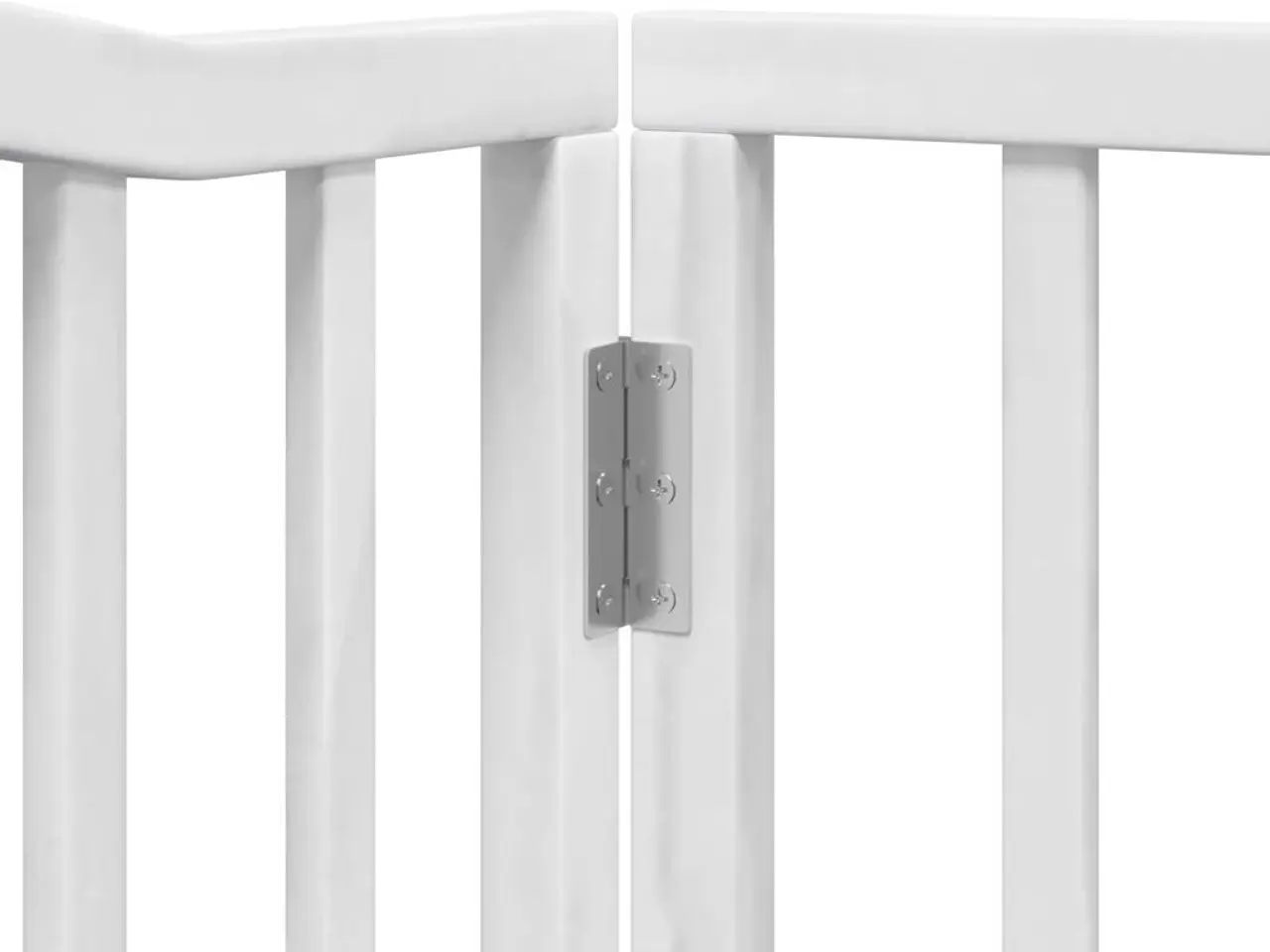 Billede 10 - Hundelåge med dør 4 paneler 320 cm foldbar poppeltræ hvid