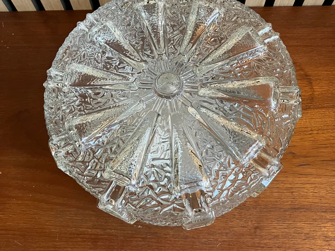 Billede 2 - Stor vintage Plafon i klart glas