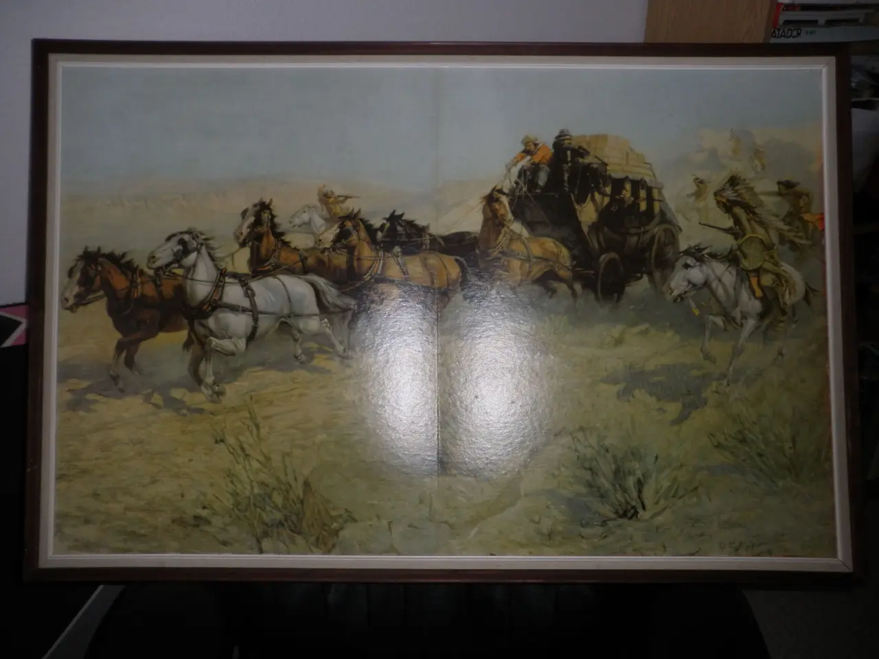 Billede 2 - Indianer billede str 100/65cm