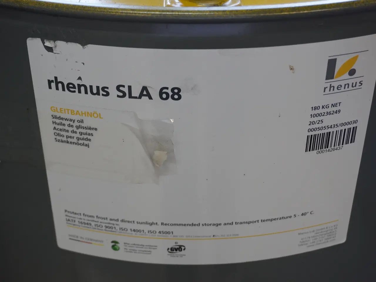 Billede 2 - Tønde med Rhenus SLA 68