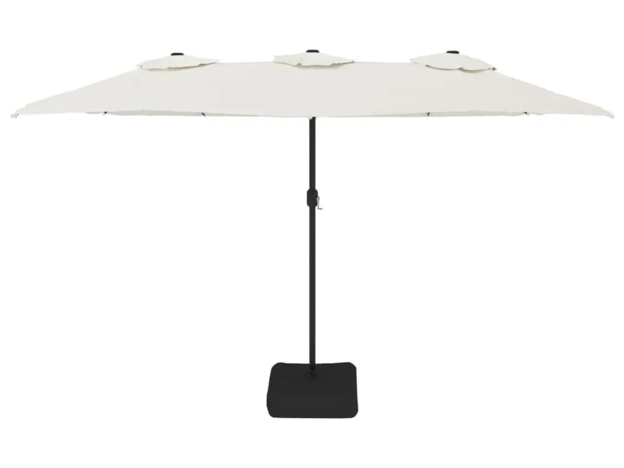 Billede 3 - Parasol m. dobbelt parasoldug 449x265 cm sandhvid
