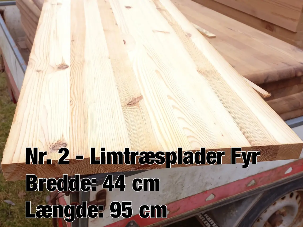 Billede 2 - Tyk limtræsplade fyr 44x95 cm 3,5 cm