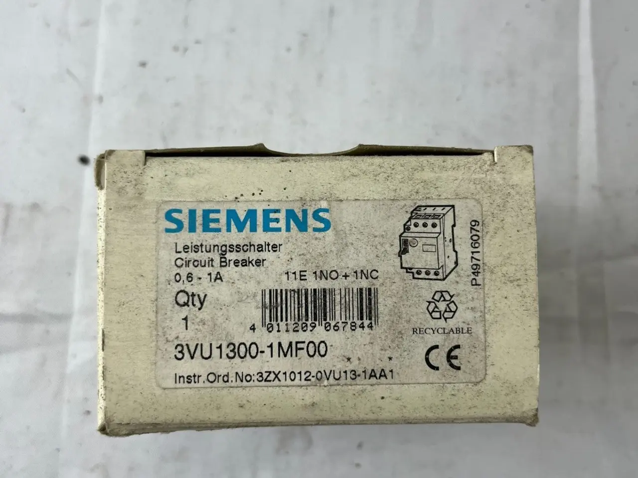 Billede 2 - Siemens 3VU1300‑1MF00 Motor Protection 0.6–1A