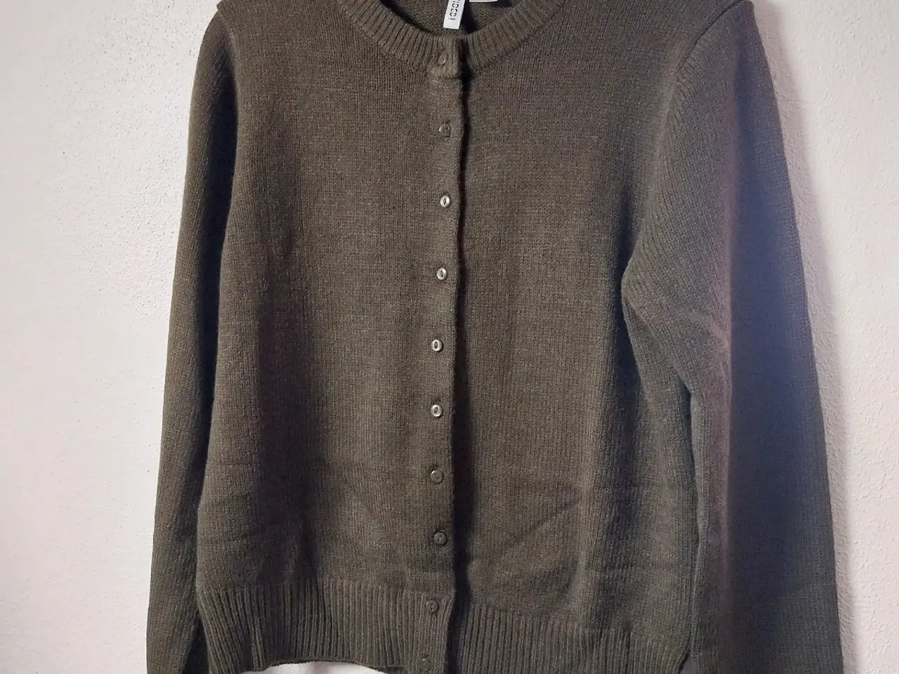 Billede 1 - Grøn strik cardigan str L 