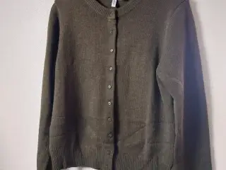 Grøn strik cardigan str L