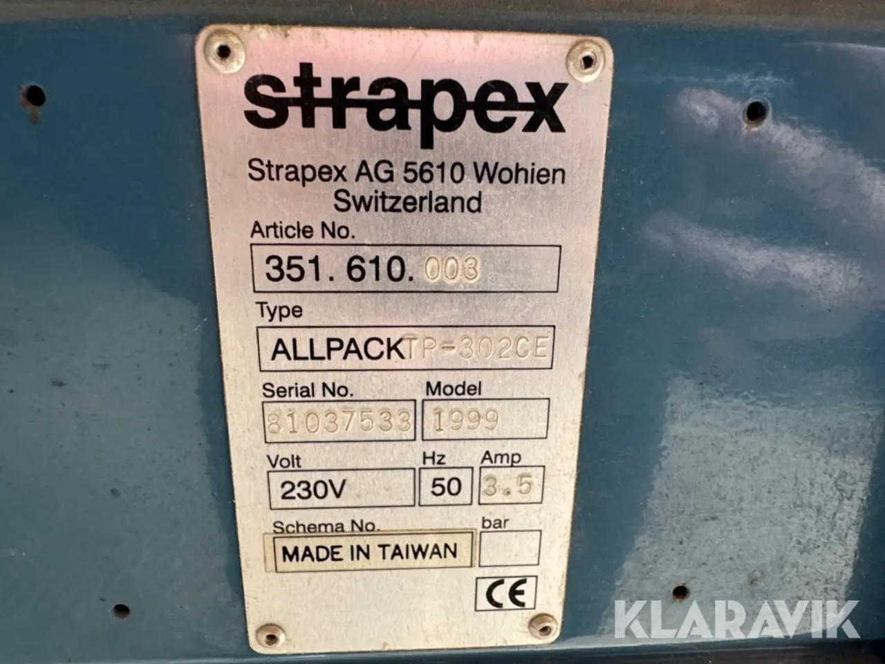 Billede 5 - Pakke maskine Strapex Allpack TP-302CE
