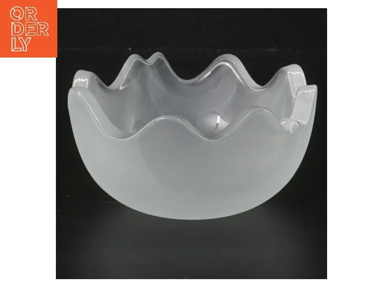 Billede 3 - Glas skål med bølget kant (str. Ø 11,5 cm højde 10,5 cm)