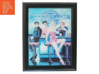 Indrammet 3D billede af Hollywood Diner fra Dansk Design (str. 46,5x36,5 cm)