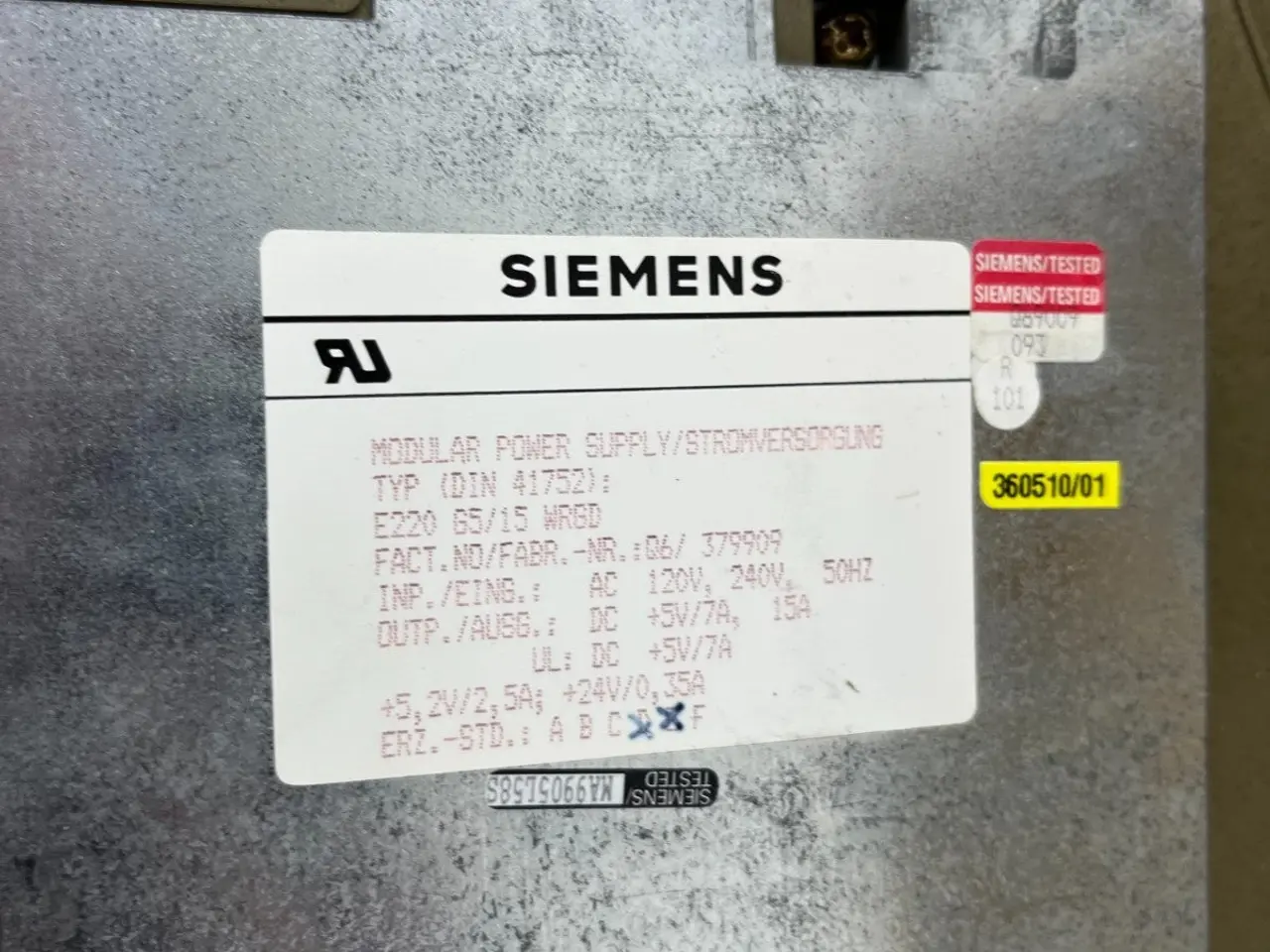 Billede 14 - Siemens SIMATIC S5 PS 951 strømforsyning 115/230 V