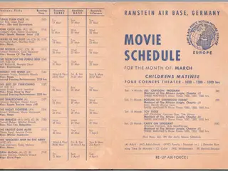Ramstein Air Base - Germany - Movie Schedue -