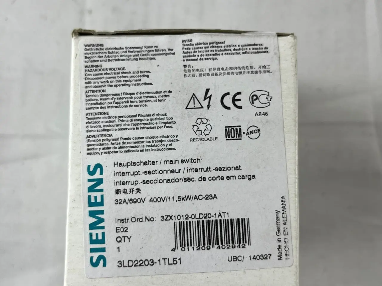 Billede 3 - Siemens 3LD2203-1TL51 Main kontakt Disconnector