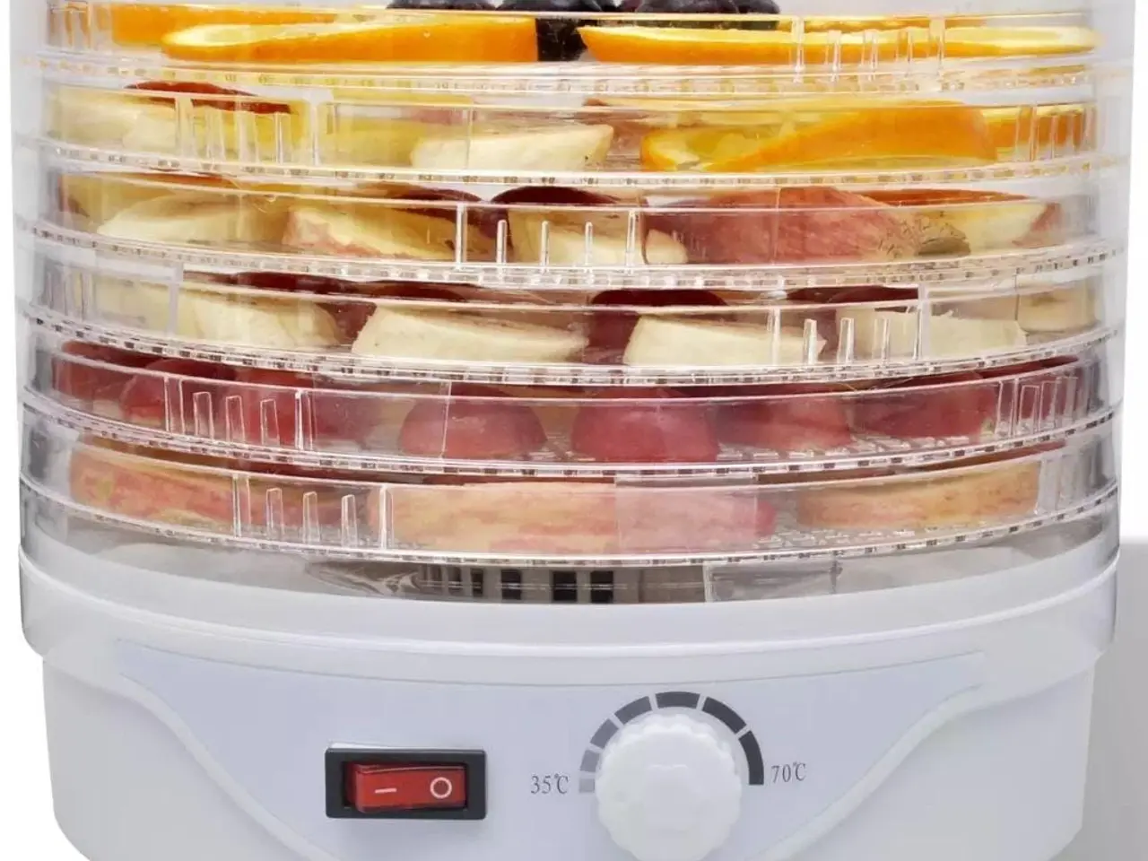Billede 1 - Fødevaredehydrator - rund madtørrer med 6 stabelbare bakker