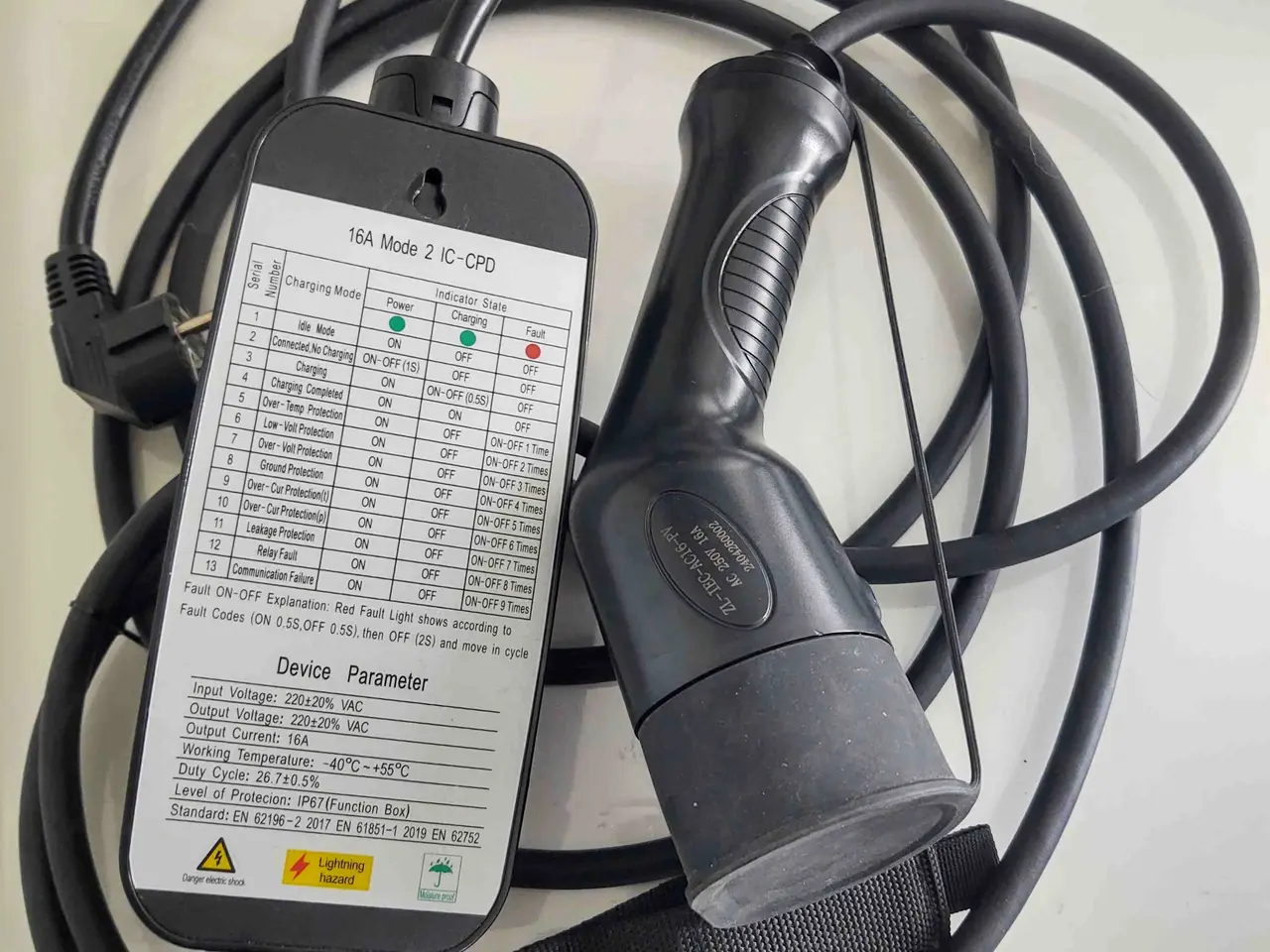 Billede 4 - BIL OPLADER med GARANTI type 2 oplader