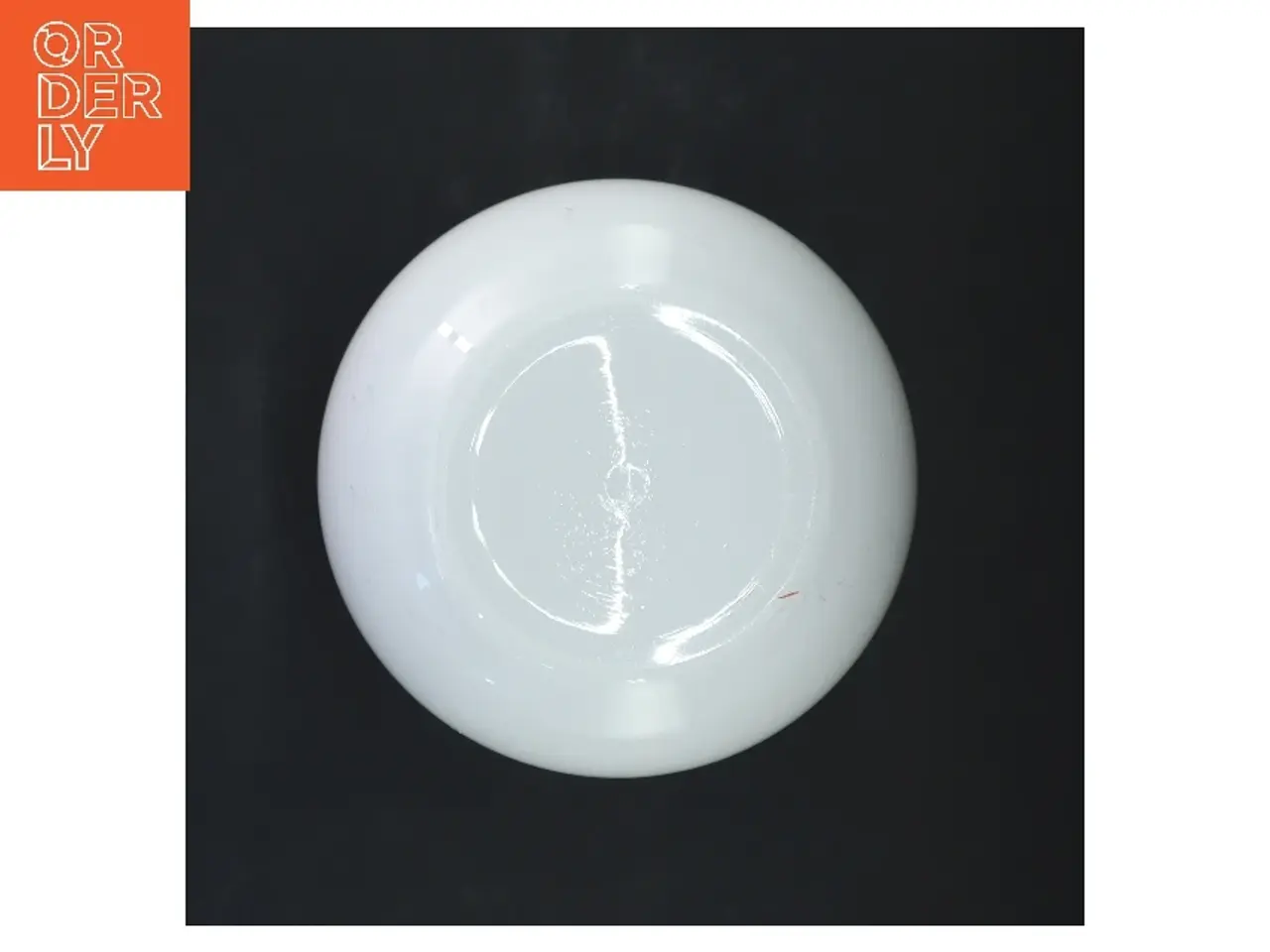 Billede 2 - Hvid glasvase (str. 15x14 cm)