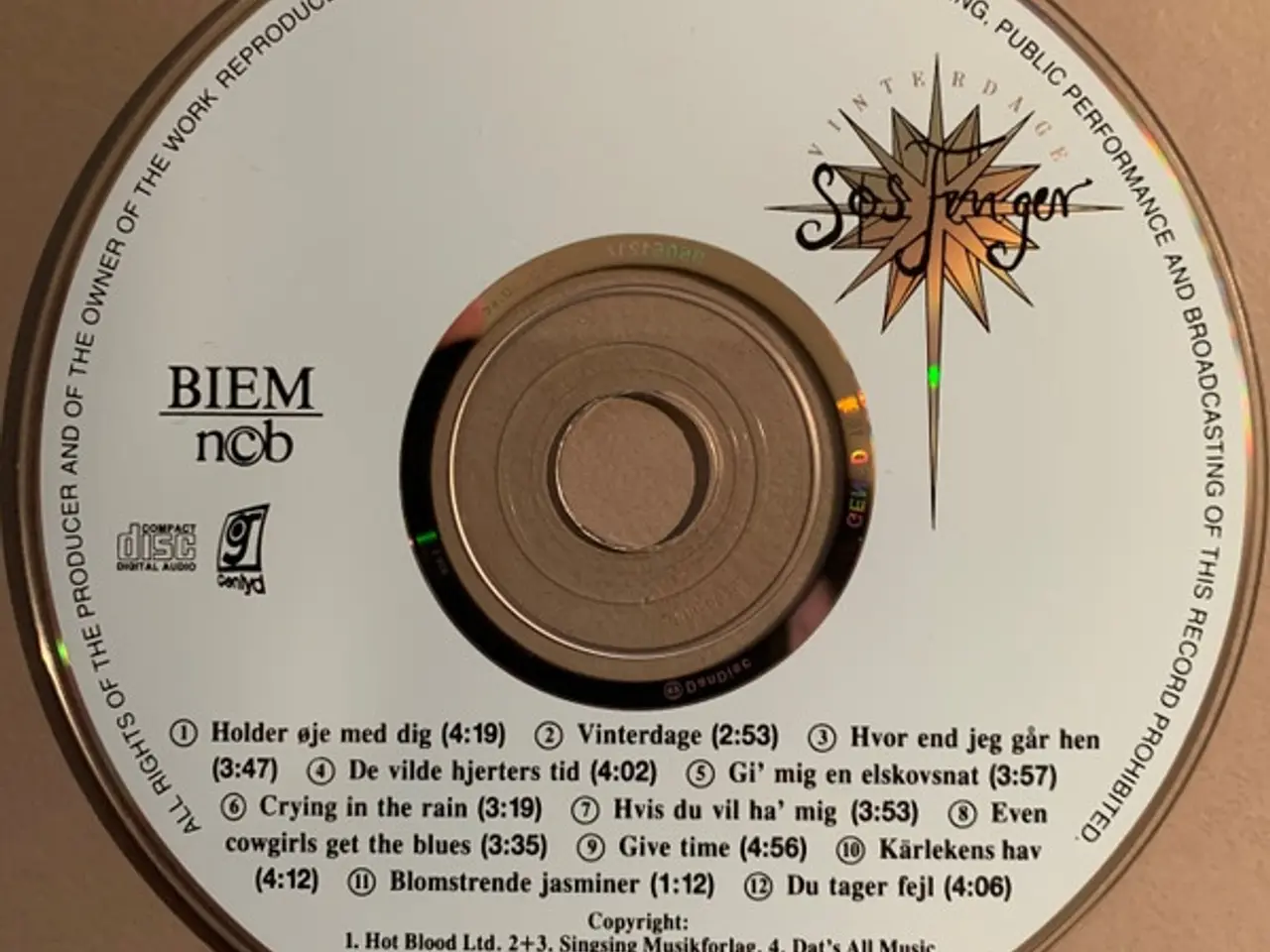 Billede 3 - Søs Fenger – Vinterdage – CD