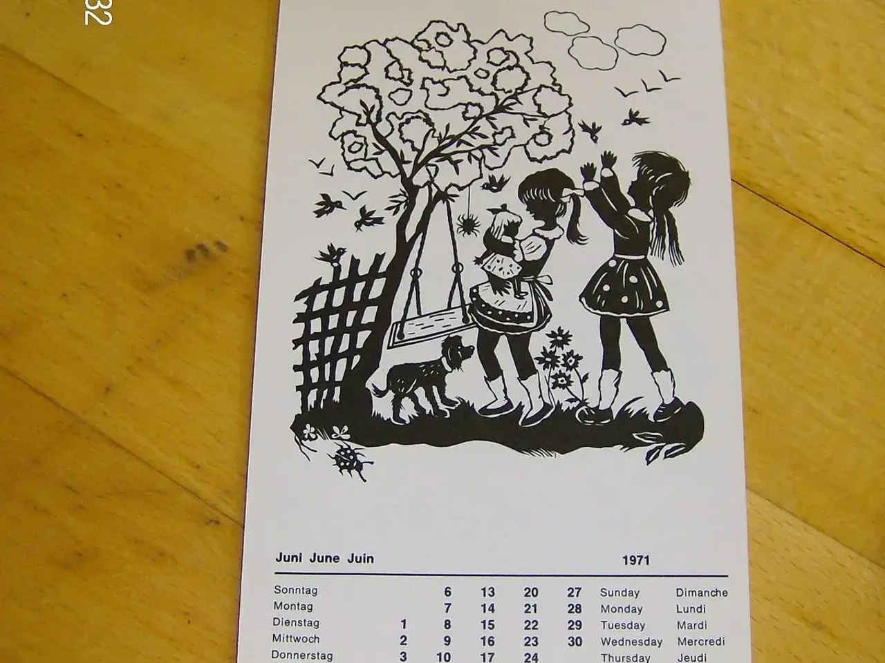 Billede 2 - Gammel kalender/ postkort