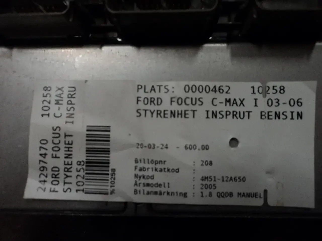 Billede 3 - Insprøjtningsboks C-Max 1,8 Ghia 125 hk