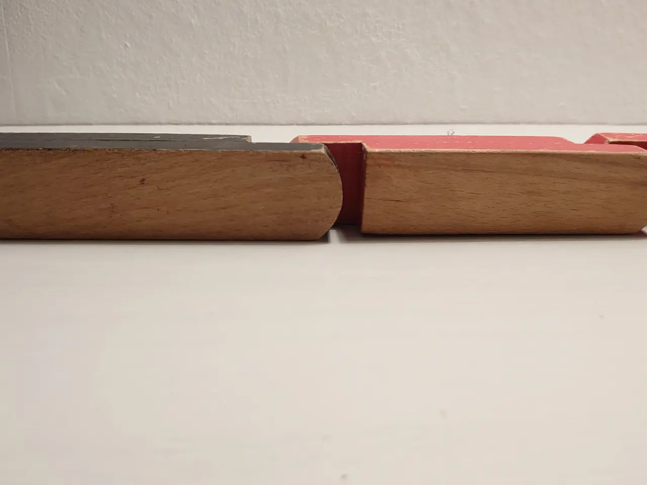 Billede 4 - Gammelt sjældent slæbetog/flattrain m. 5 vogne