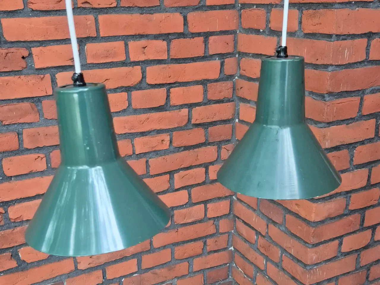 Billede 1 - Grønne retropendler med form som en arkitektlampe 