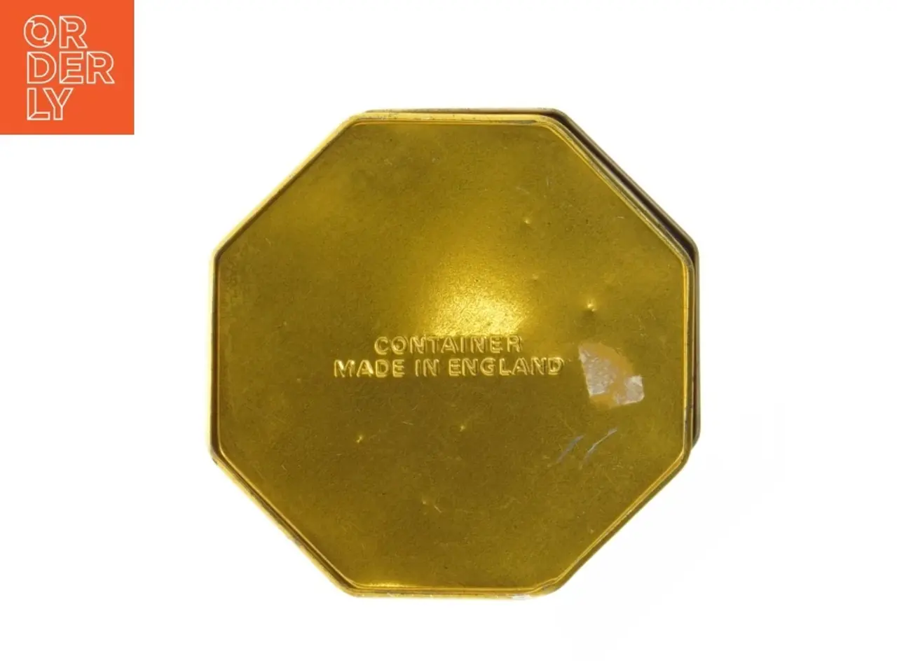 Billede 5 - Engelsk Vintage Ottekantet metal dåse med blomstermotiv (str. 12 x 7 cm)