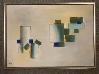 Abstrakt maleri ukendt kunstner