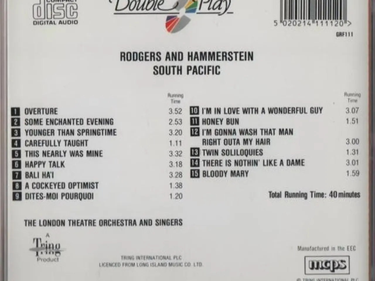 Billede 2 - Rodgers And Hammerstein* – South Pacific – CD